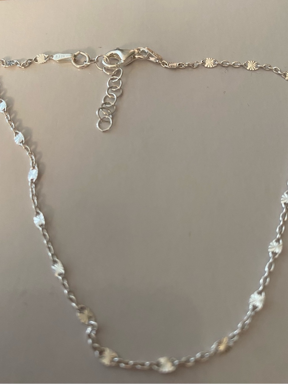 925 Sterling Silver Star-burst Chain Anklet
